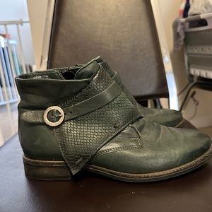 Miz Mooz Women's Niles Leather Ankle Boots with Buckle